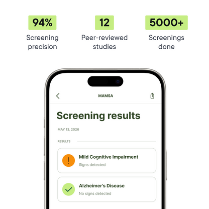 Detect Early Signs of Alzheimer's From Home